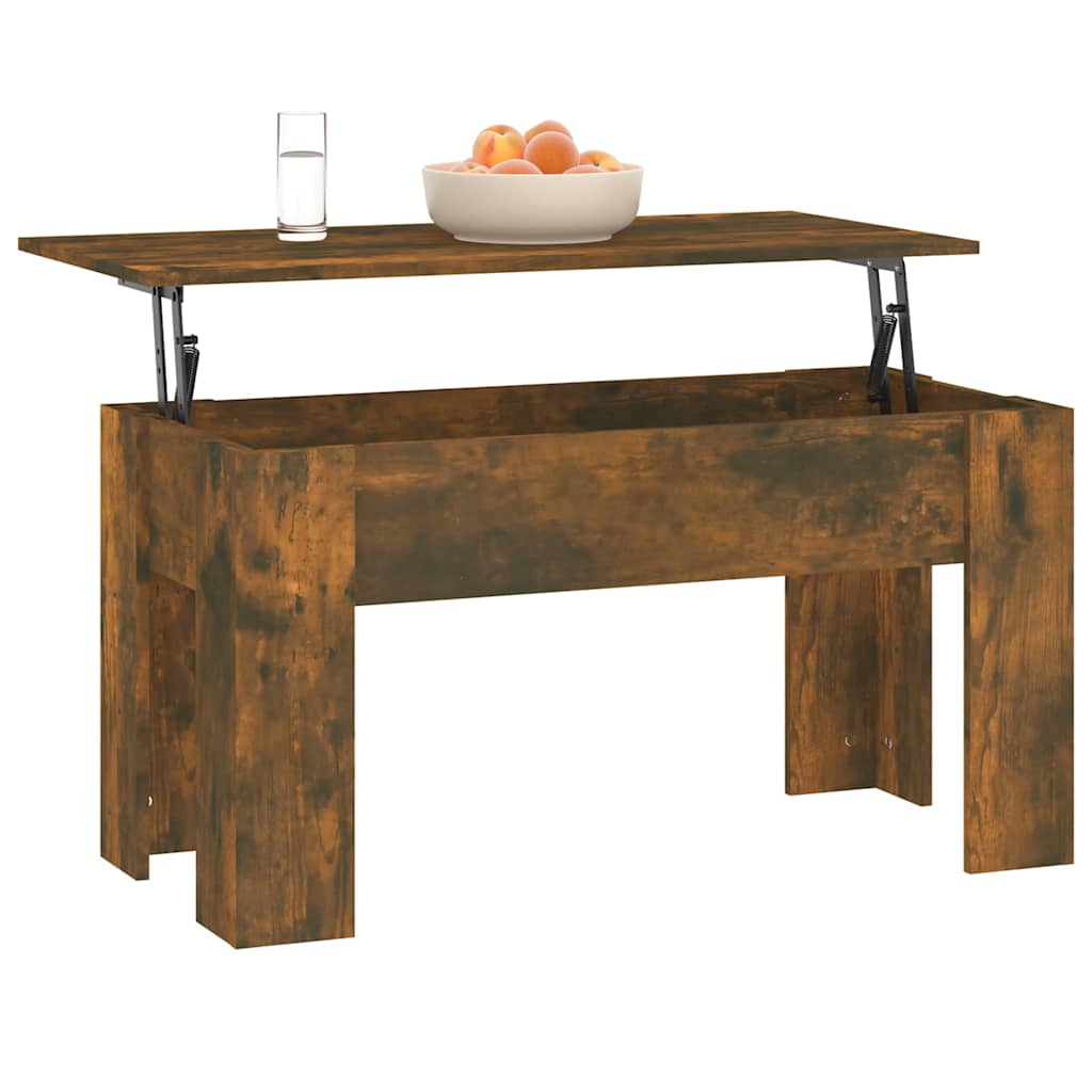 vidaXL Coffee Table | Smoked Oak | Engineered Wood | 101 cm x 49 cm x 52 cm 4