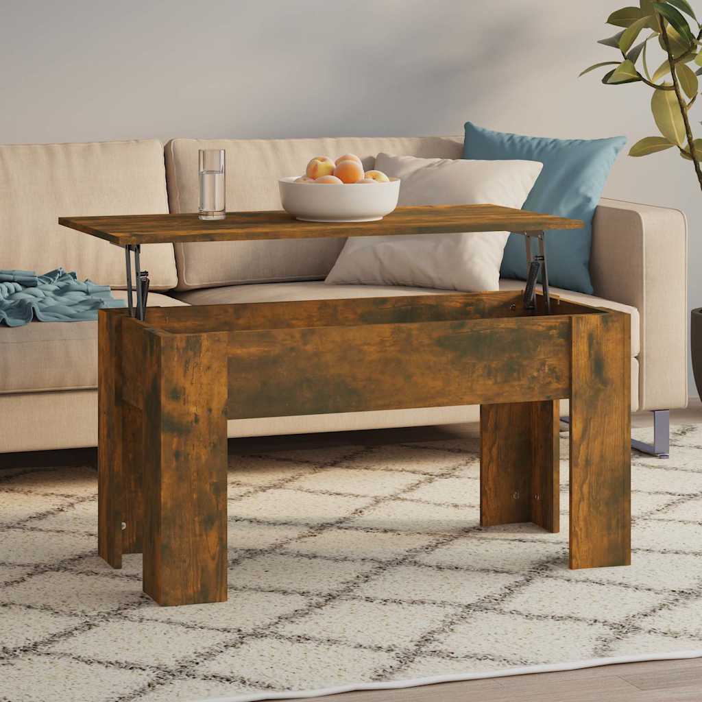 vidaXL Coffee Table | Smoked Oak | Engineered Wood | 101 cm x 49 cm x 52 cm 1