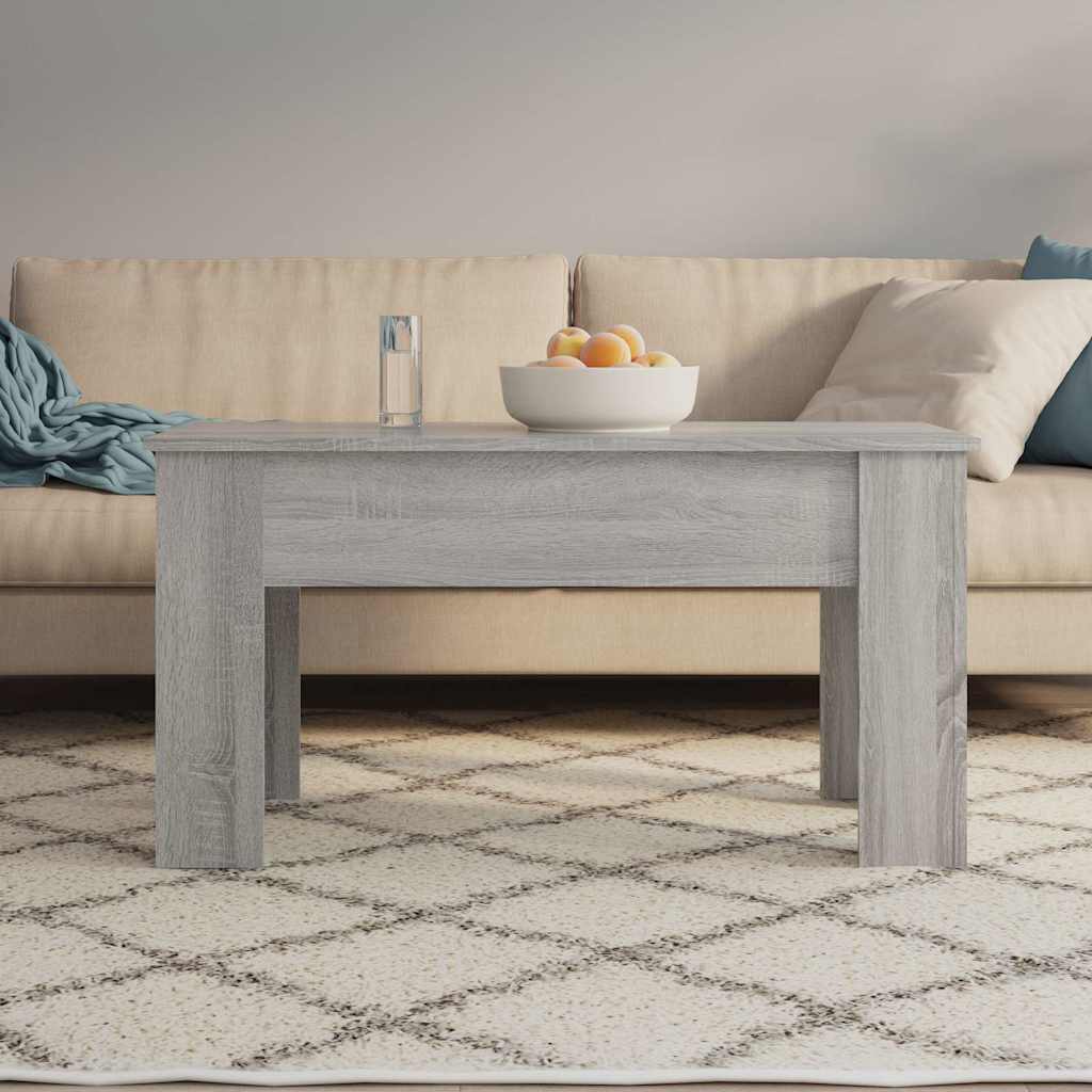 vidaXL Coffee Table | Grey Sonoma | Engineered Wood |  Height-Adjustable 3