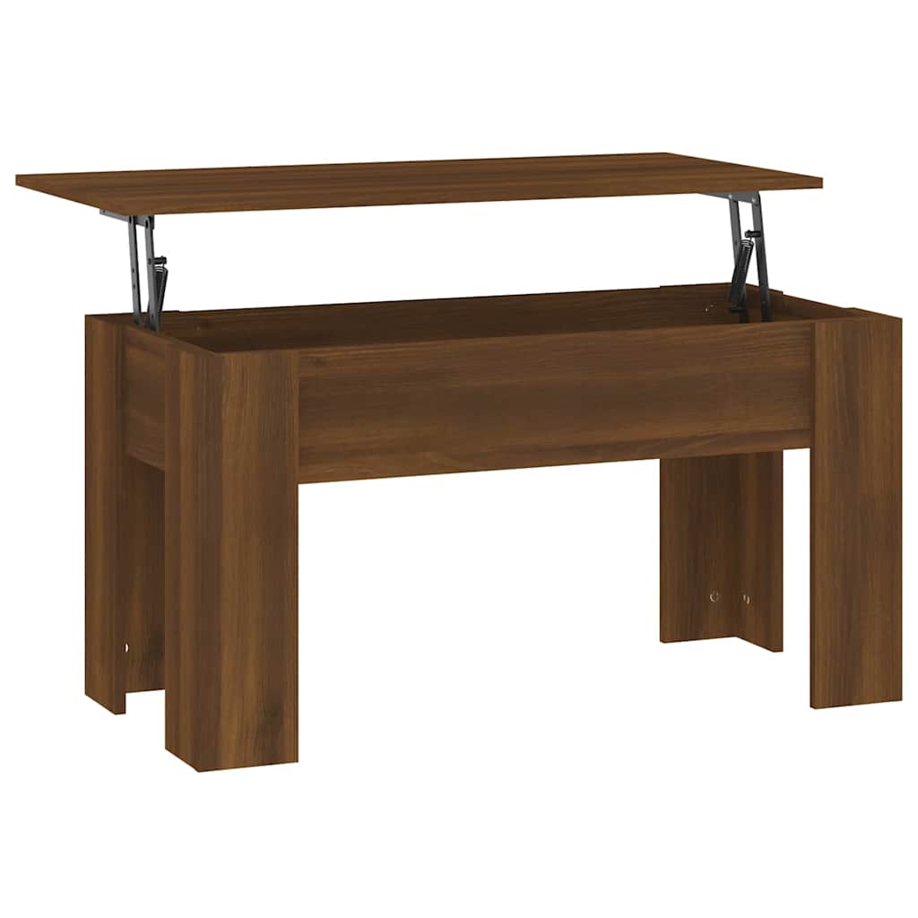 Coffee Table 79x49x41 cm Engineered Wood Brown oak 101 cm 52.5 cm