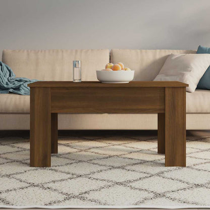 Coffee Table 79x49x41 cm Engineered Wood Brown oak 101 cm 52.5 cm