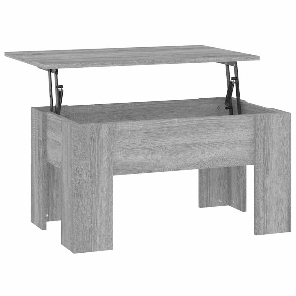 vidaXL Coffee Table Grey Sonoma 79x49x41 cm Engineered Wood 5