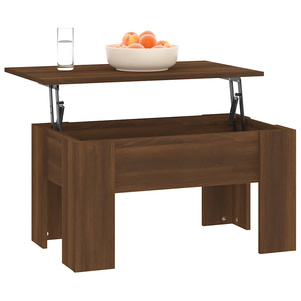 vidaXL Coffee Table | Brown Oak | Engineered Wood | Medium | Adjustable Armrests 6