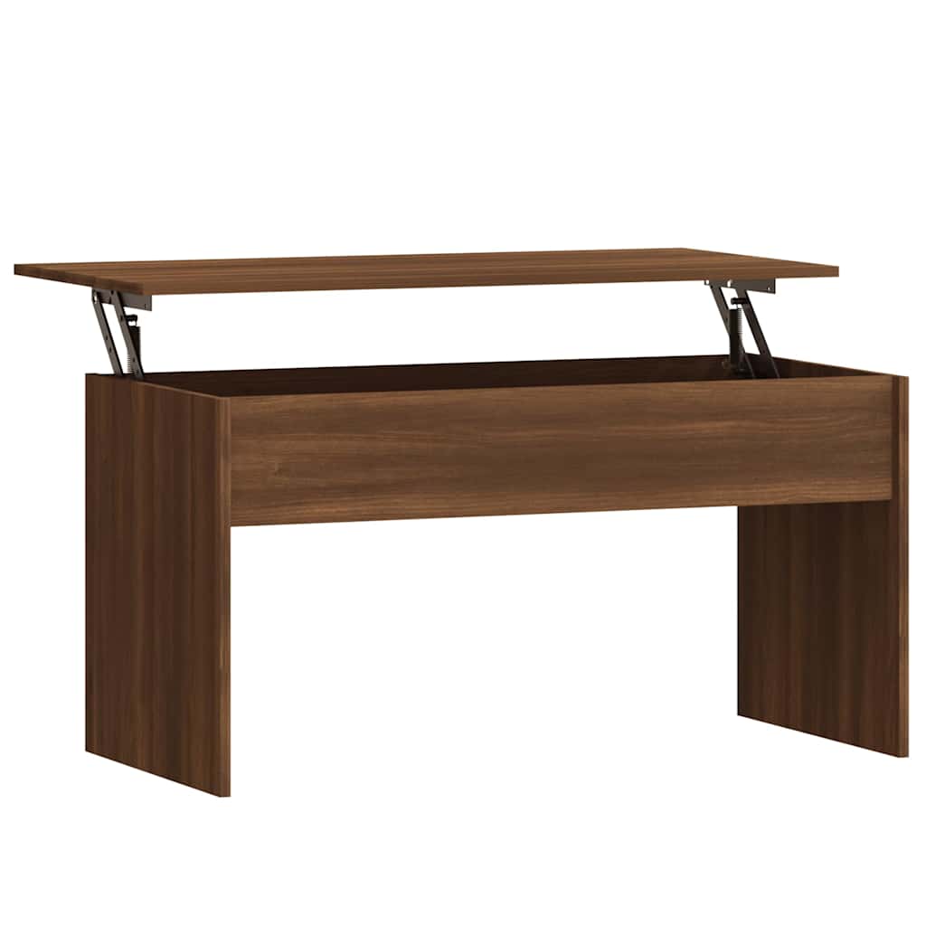 vidaXL Coffee Table Brown Oak 102x50.5x52.5 cm Engineered Wood 2