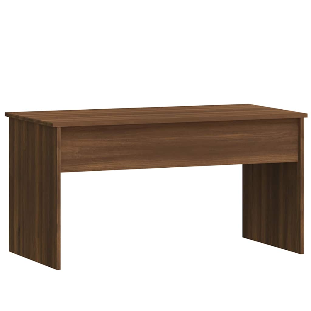 vidaXL Coffee Table Brown Oak 102x50.5x52.5 cm Engineered Wood 3
