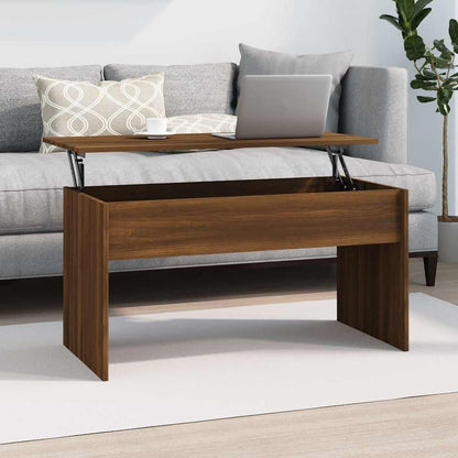 vidaXL Coffee Table Brown Oak 102x50.5x52.5 cm Engineered Wood 1