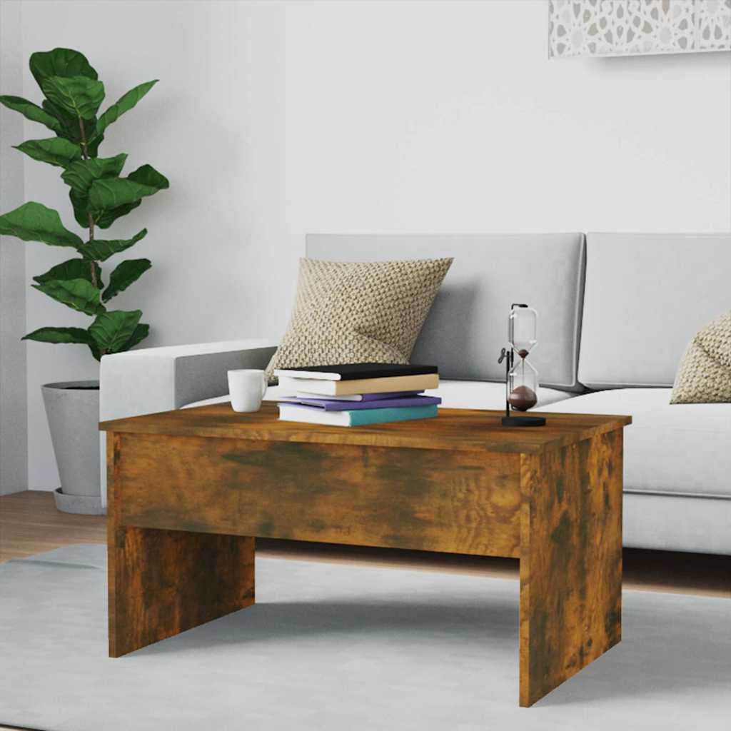Coffee Table 80x50,5x41,5 cm Engineered Wood Smoked oak 80 x 50 x 41.5 cm