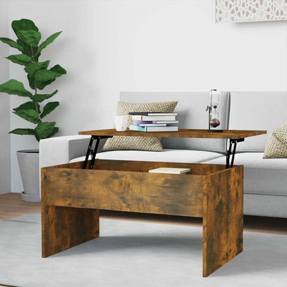 vidaXL Coffee Table | Smoked Oak | Engineered Wood | 80x50.5x41.5 cm 1