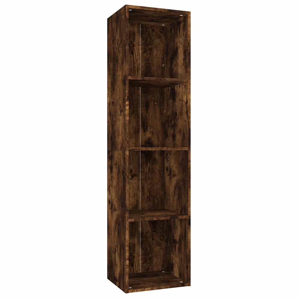 vidaXL Book Cabinet/TV Cabinet Smoked Oak 36x30x143 cm Engineered Wood 2