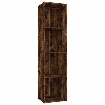 vidaXL Book Cabinet/TV Cabinet Smoked Oak 36x30x143 cm Engineered Wood 2