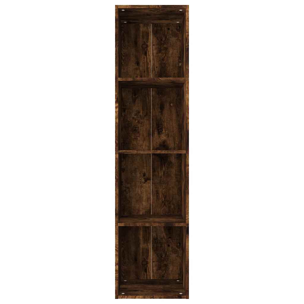 vidaXL Book Cabinet/TV Cabinet Smoked Oak 36x30x143 cm Engineered Wood 6