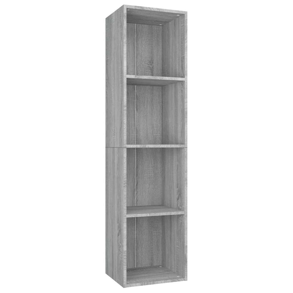 Book Cabinet/TV Cabinet 36x30x143 cm Engineered Wood Width 36 cm Height 143 cm Grey sonoma