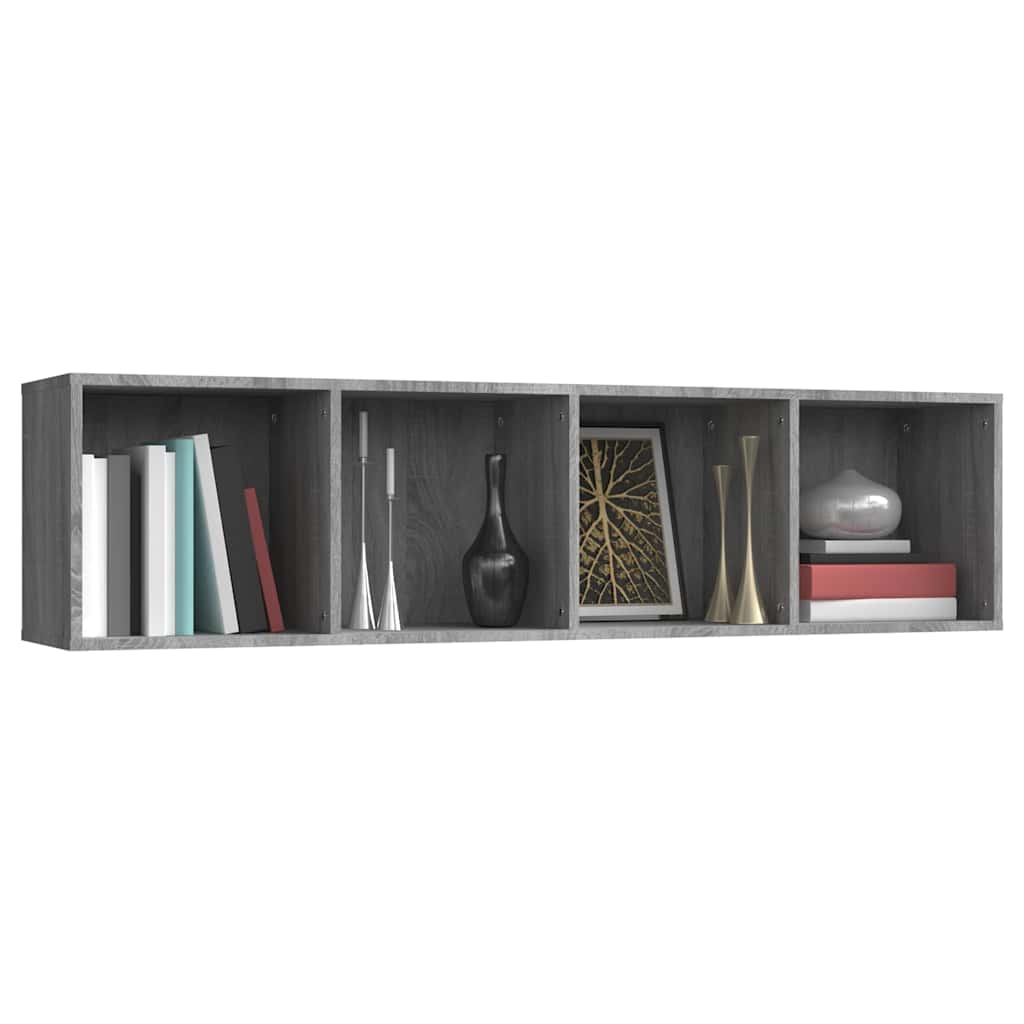 vidaXL Book Cabinet/TV Cabinet Grey Sonoma 143x30x36cm Engineered Wood 5