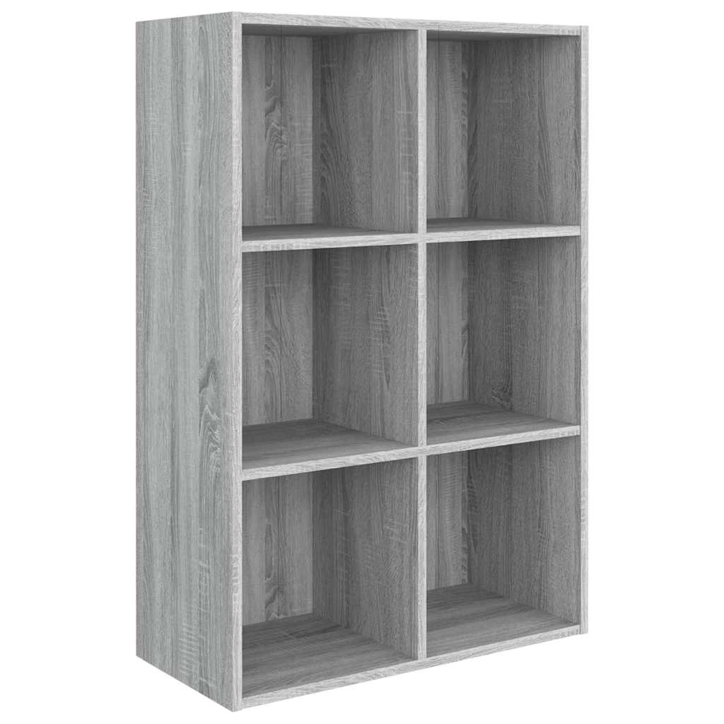 vidaXL Book Cabinet/Sideboard Grey Sonoma 66x30x98 cm Engineered Wood 2