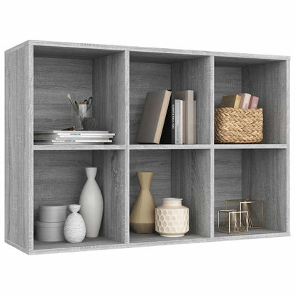 vidaXL Book Cabinet/Sideboard Grey Sonoma 66x30x98 cm Engineered Wood 5