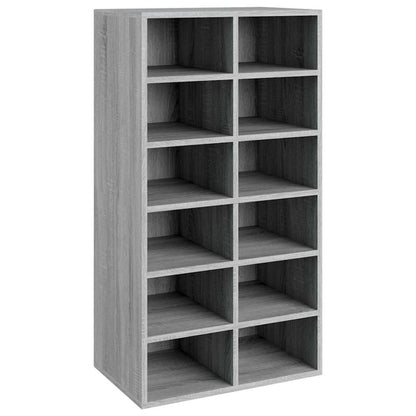 vidaXL Shoe Rack Grey Sonoma 54x34x100.5 cm Engineered Wood 2