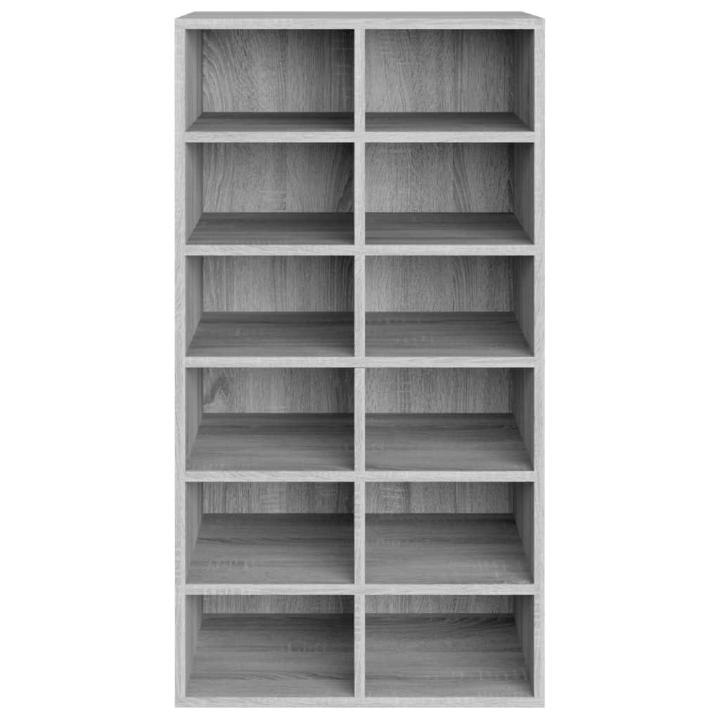 vidaXL Shoe Rack Grey Sonoma 54x34x100.5 cm Engineered Wood 4