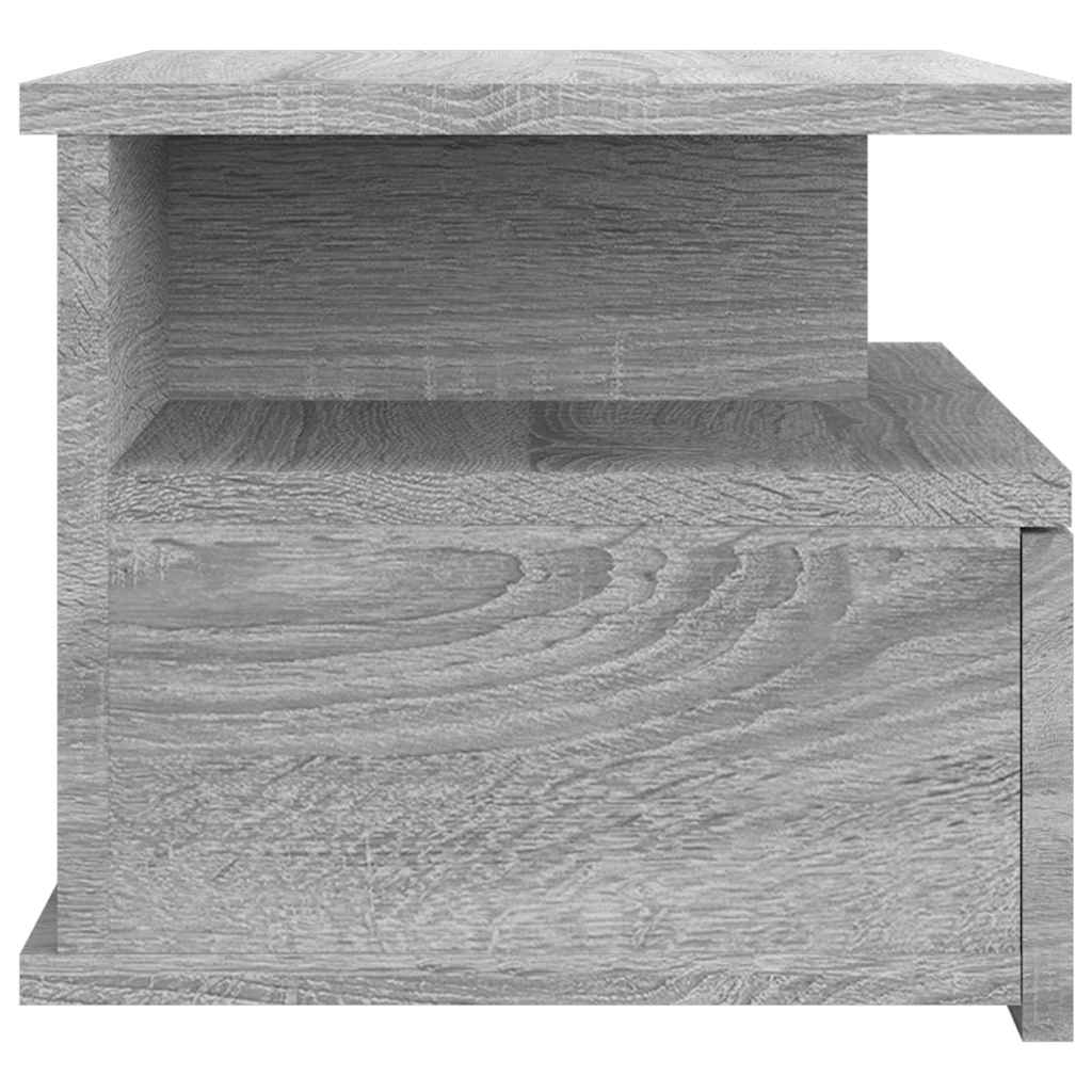 vidaXL Floating Nightstand 2 pcs Grey Sonoma 40x31x27 cm Engineered Wood 6
