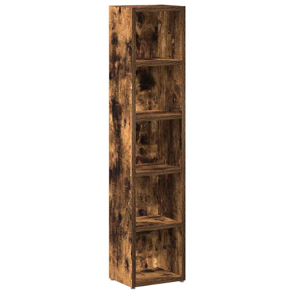 vidaXL CD Cabinets 2 pcs Smoked Oak 21x16x93.5 cm Engineered Wood 4
