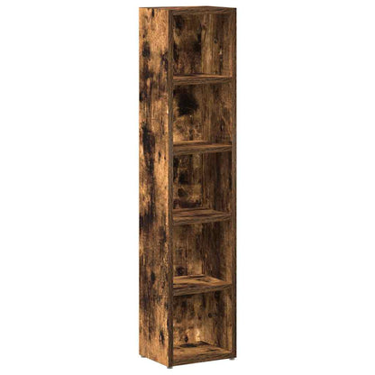 vidaXL CD Cabinets 2 pcs Smoked Oak 21x16x93.5 cm Engineered Wood 4
