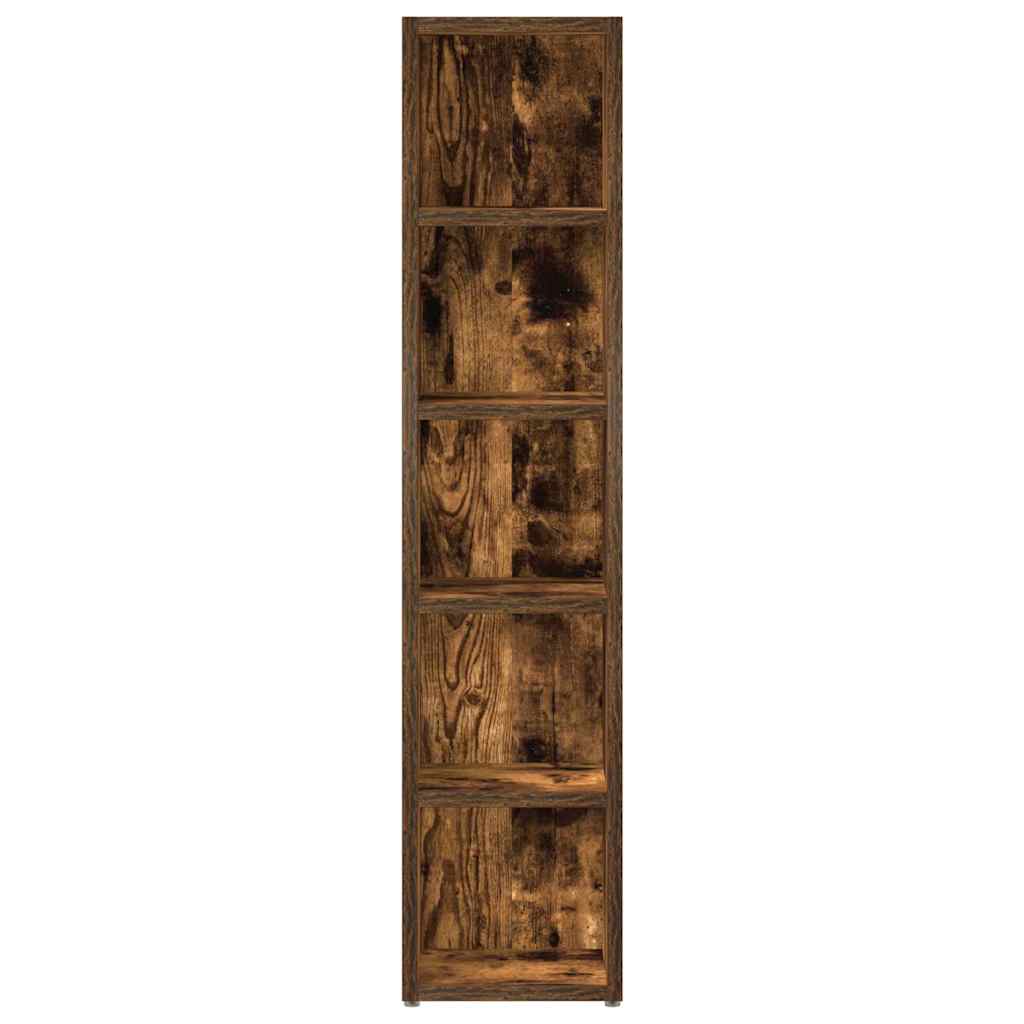 vidaXL CD Cabinets 2 pcs Smoked Oak 21x16x93.5 cm Engineered Wood 5