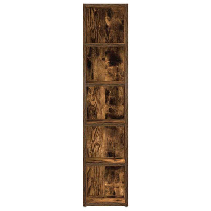 vidaXL CD Cabinets 2 pcs Smoked Oak 21x16x93.5 cm Engineered Wood 5