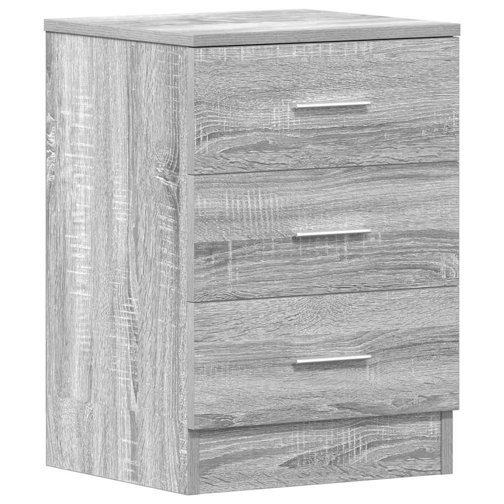 vidaXL Bedside Cabinet Grey Sonoma 38x35x56 cm Engineered Wood 2