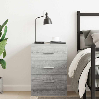 vidaXL Bedside Cabinet Grey Sonoma 38x35x56 cm Engineered Wood 3