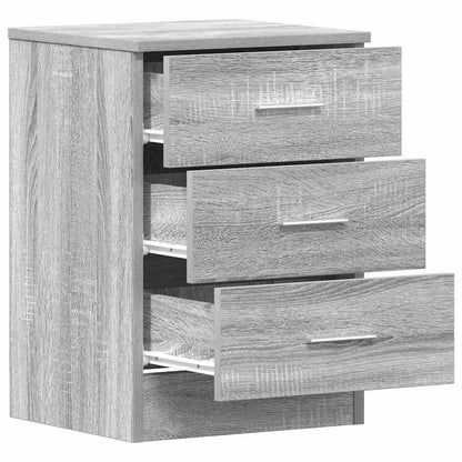 vidaXL Bedside Cabinet Grey Sonoma 38x35x56 cm Engineered Wood 5