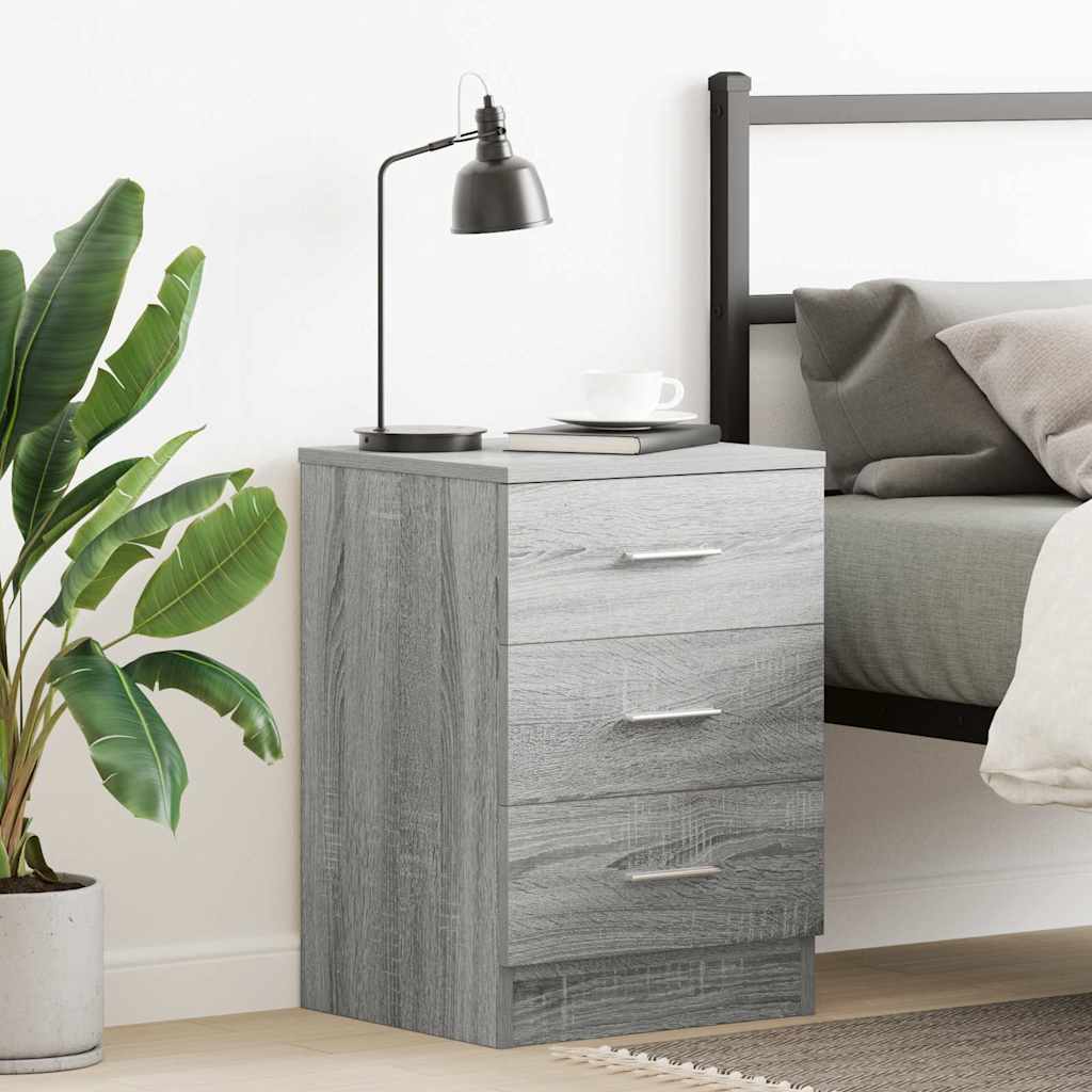 vidaXL Bedside Cabinet Grey Sonoma 38x35x56 cm Engineered Wood 1