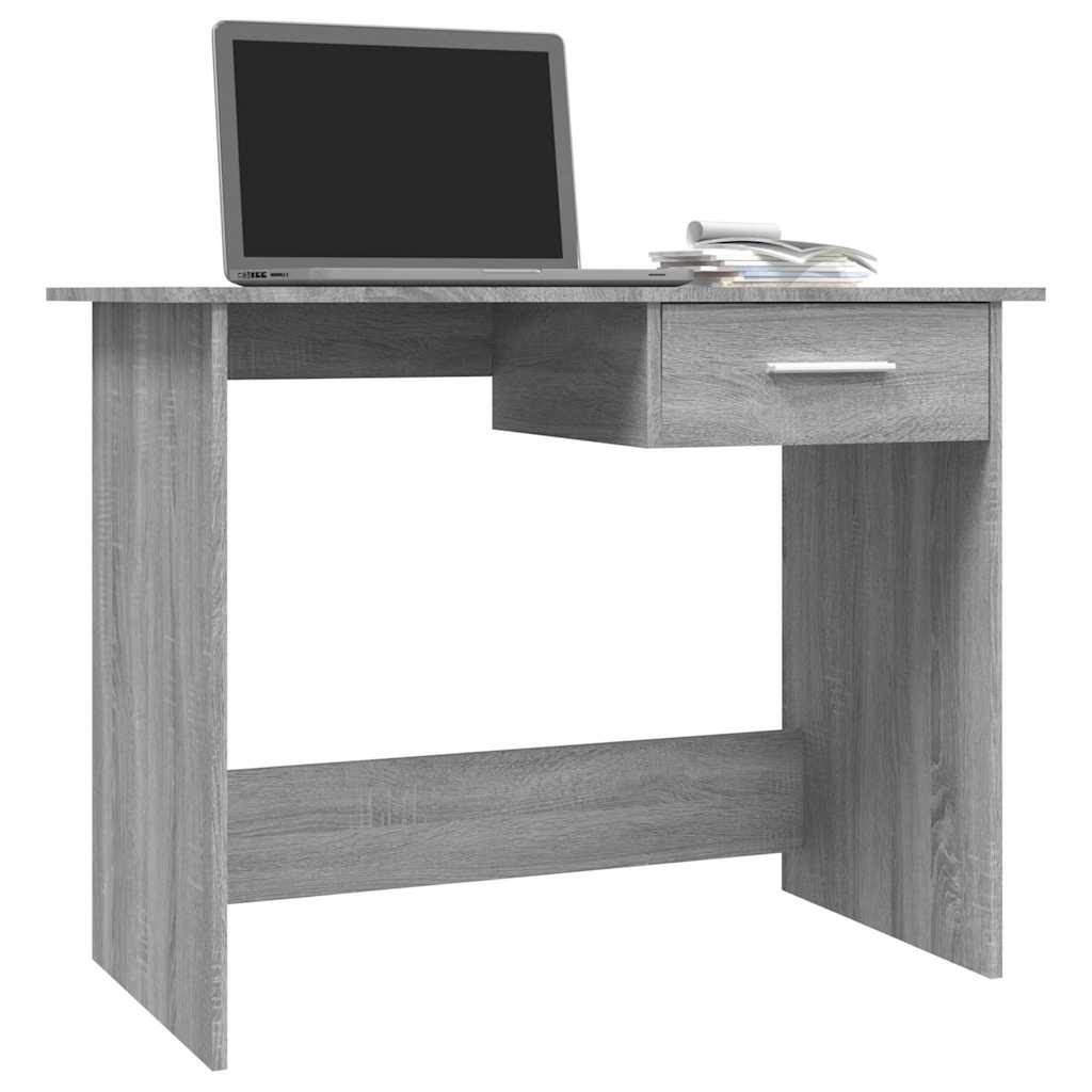 vidaXL Desk Grey Sonoma 100x50x76 cm Engineered Wood 3