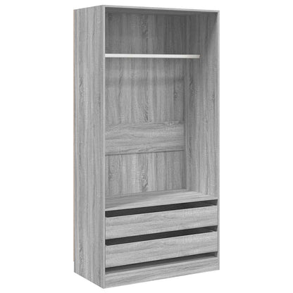 vidaXL Wardrobe Grey Sonoma 100x50x200 cm Engineered Wood 2