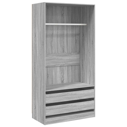 vidaXL Wardrobe Grey Sonoma 100x50x200 cm Engineered Wood 2