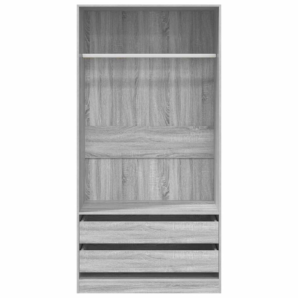vidaXL Wardrobe Grey Sonoma 100x50x200 cm Engineered Wood 4
