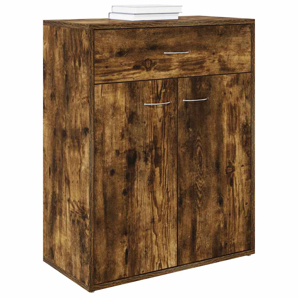 vidaXL Sideboard Smoked Oak 60x30x75 cm Engineered Wood 3