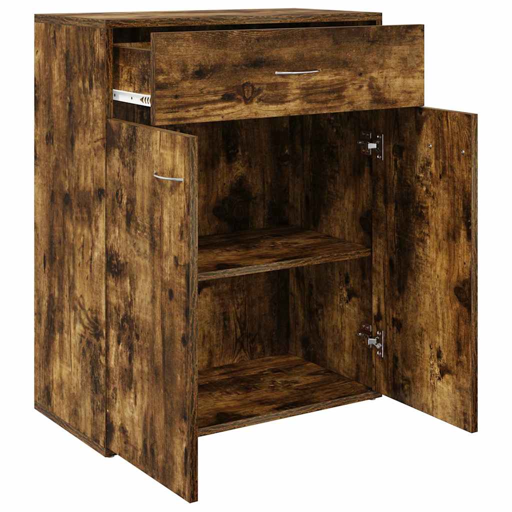 vidaXL Sideboard Smoked Oak 60x30x75 cm Engineered Wood 4
