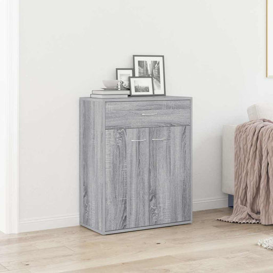 815376 vidaXL Sideboard Grey Sonoma 60x30x75 cm Engineered Wood 1