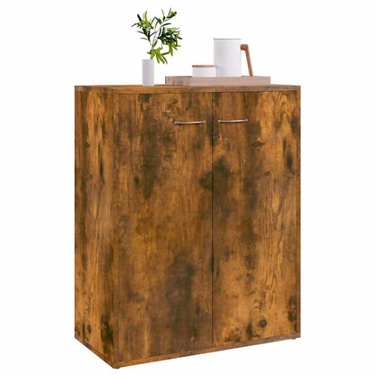 vidaXL Sideboard Smoked Oak 60x30x75 cm Engineered Wood 4