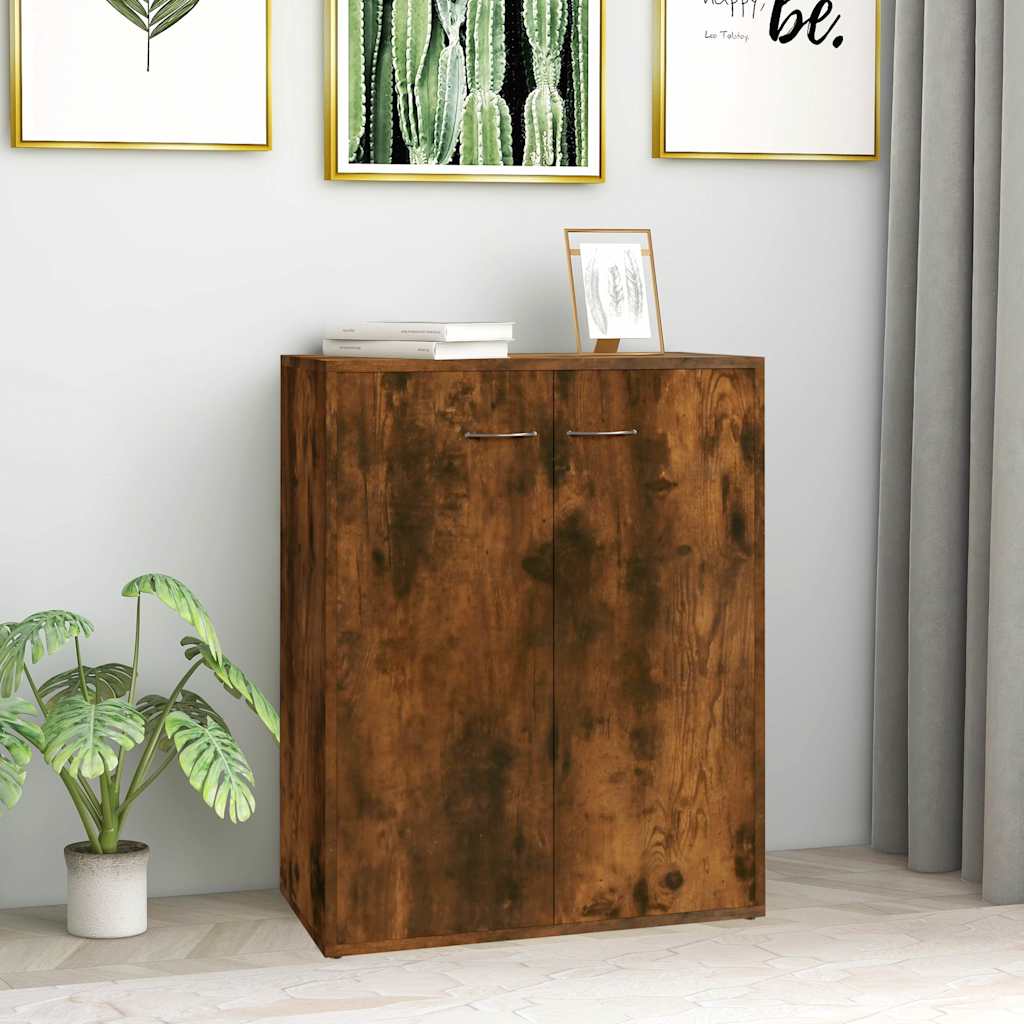 vidaXL Sideboard Smoked Oak 60x30x75 cm Engineered Wood 1