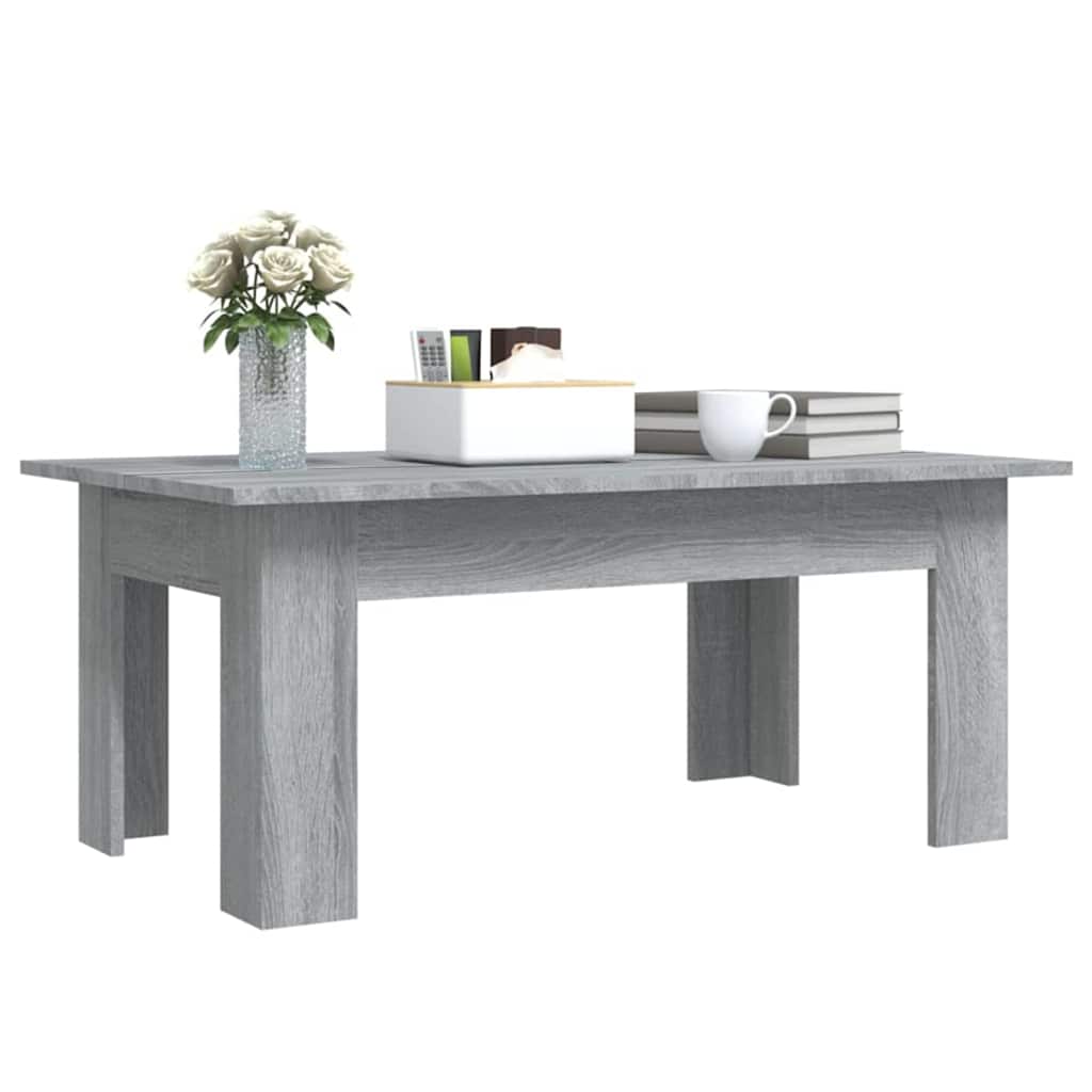 vidaXL Coffee Table Grey Sonoma 100x60x42 cm Engineered Wood 4