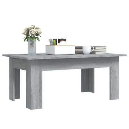 vidaXL Coffee Table Grey Sonoma 100x60x42 cm Engineered Wood 4