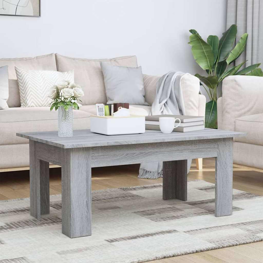 vidaXL Coffee Table Grey Sonoma 100x60x42 cm Engineered Wood 1