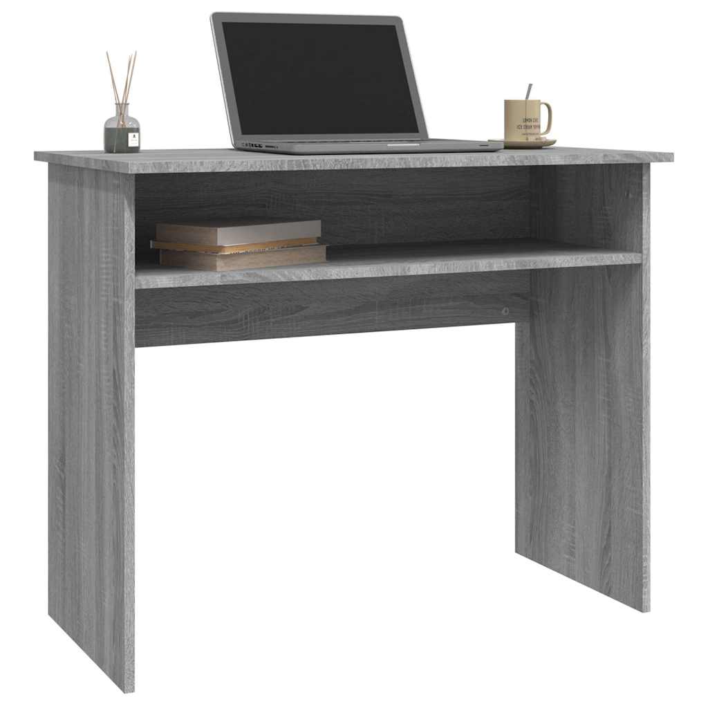 vidaXL Desk Grey Sonoma 90x50x74 cm Engineered Wood 3