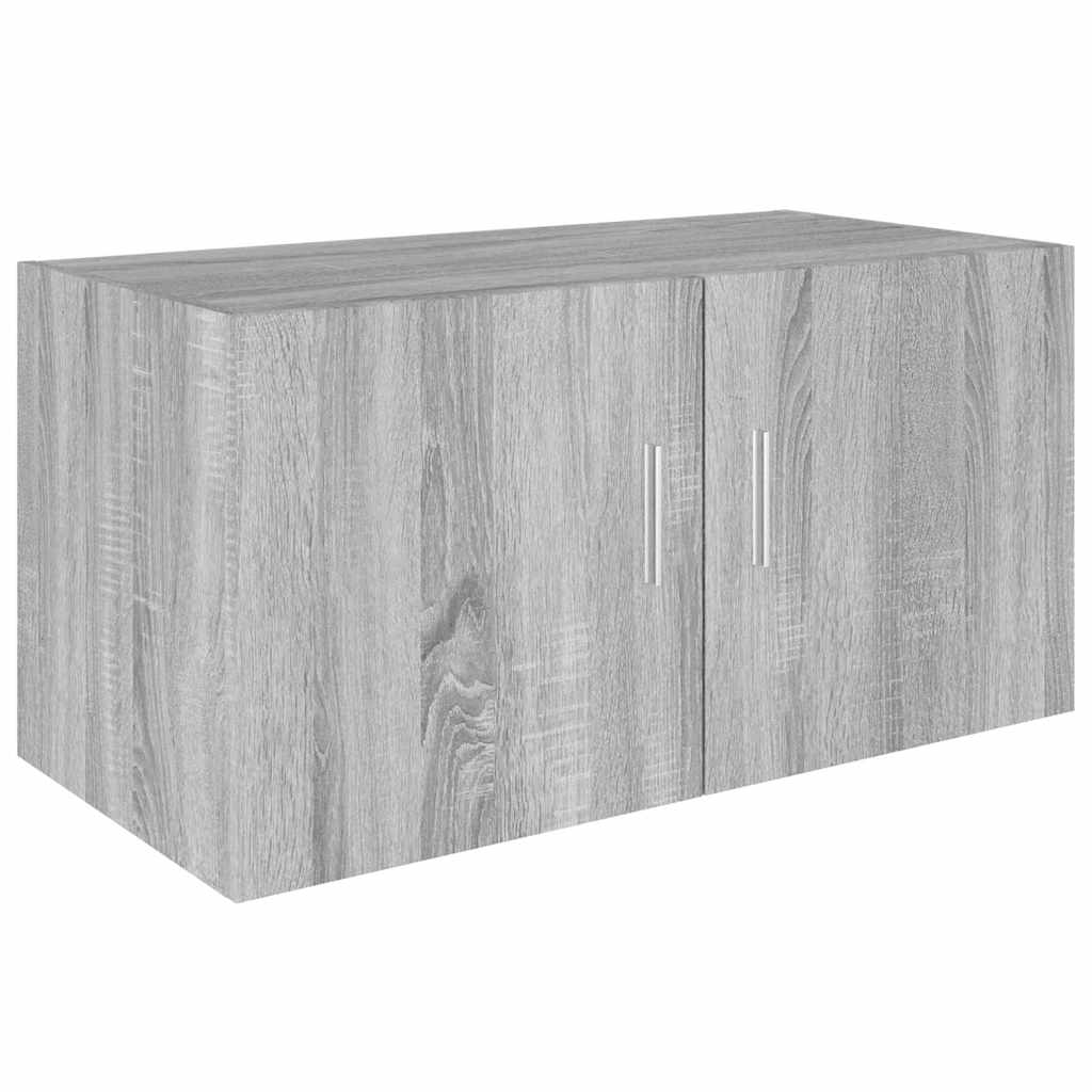vidaXL Wall Mounted Cabinet Grey Sonoma 80x39x40 cm Engineered Wood 2