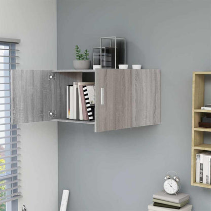 vidaXL Wall Mounted Cabinet Grey Sonoma 80x39x40 cm Engineered Wood 3