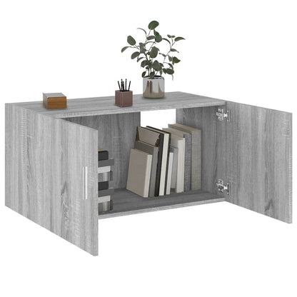 vidaXL Wall Mounted Cabinet Grey Sonoma 80x39x40 cm Engineered Wood 4