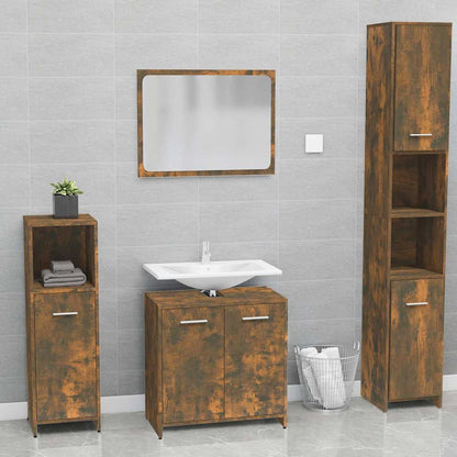 Bathroom Furniture Set Engineered Wood Smoked oak