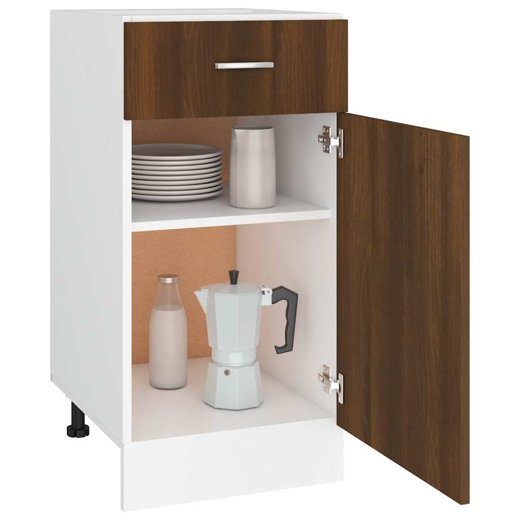 vidaXL Drawer Bottom Cabinet Lyon Brown Oak 40x46x81.5 cm Engineered Wood 4