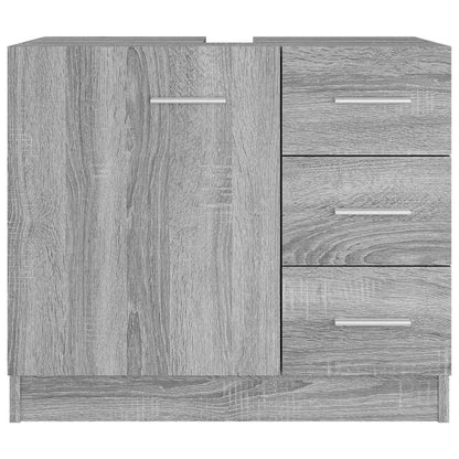 vidaXL Sink Cabinet Grey Sonoma 63x30x54 cm Engineered Wood 3