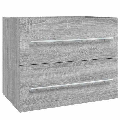 vidaXL Sink Cabinet Grey Sonoma 60x38.5x48 cm Engineered Wood 2